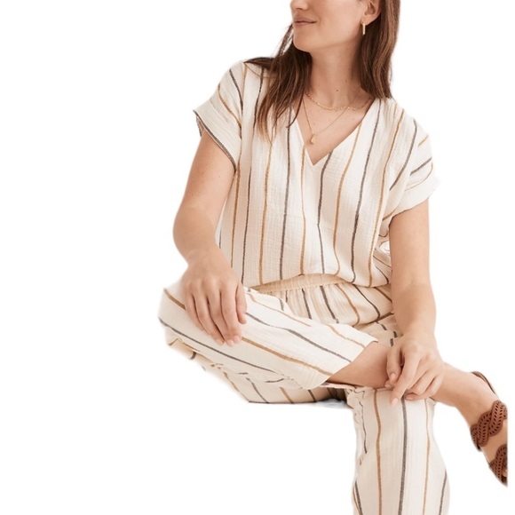 Madewell - NWT Lightspun Westing Shirt in Stripe Sz S - Picture 2 of 10